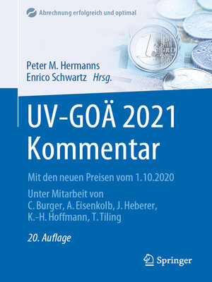 cover image of UV-GOÄ 2021 Kommentar